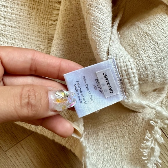 IRO Cream Tweed Shortsleeve Dorthy Top Size EU 36 - Picture 5 of 6